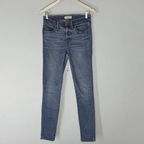 Madewell High Rise Skinny Jeans Classic Blue Wash Size 27 - Picture 1 of 10